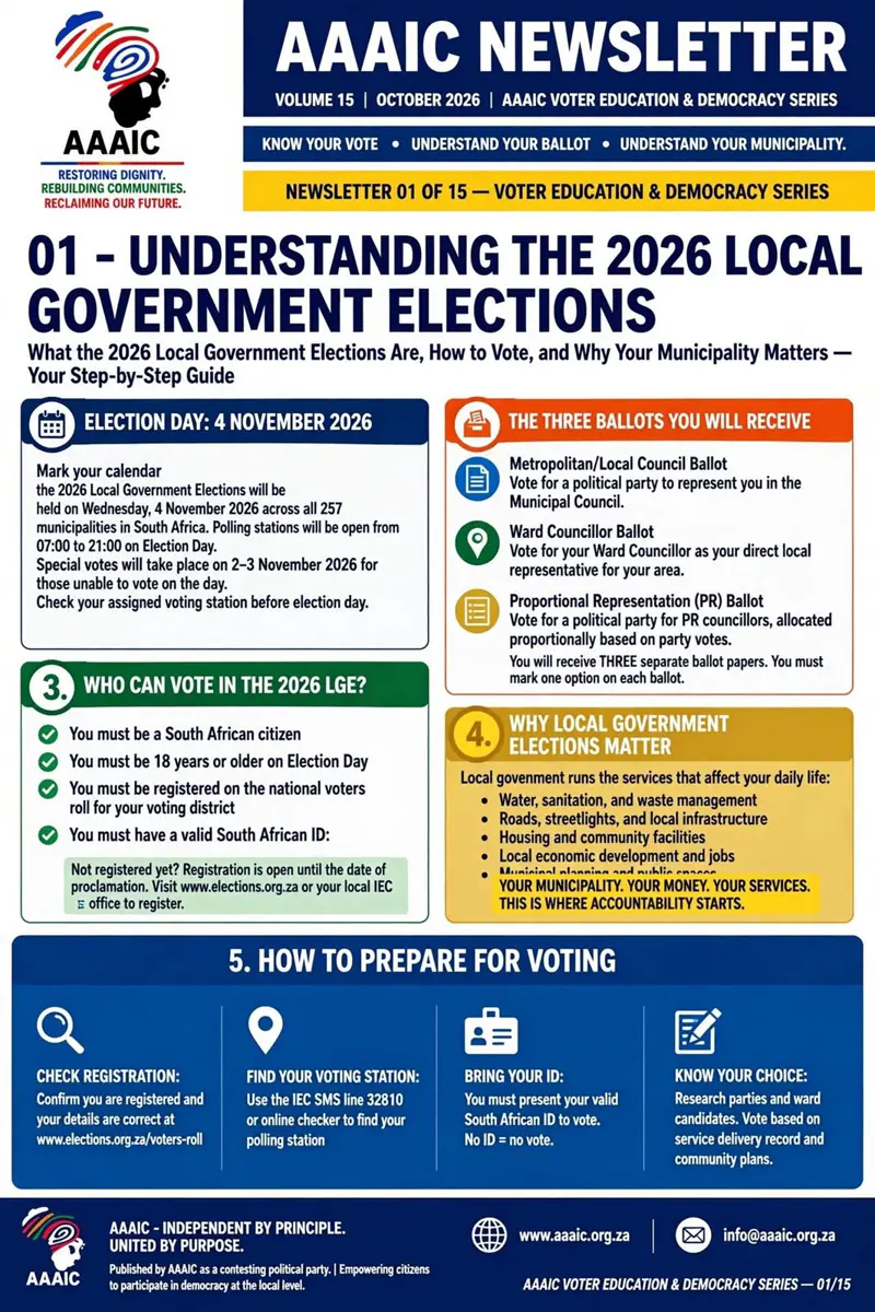 AAAIC Newsletter: Understanding the 2026 Local Government Elections