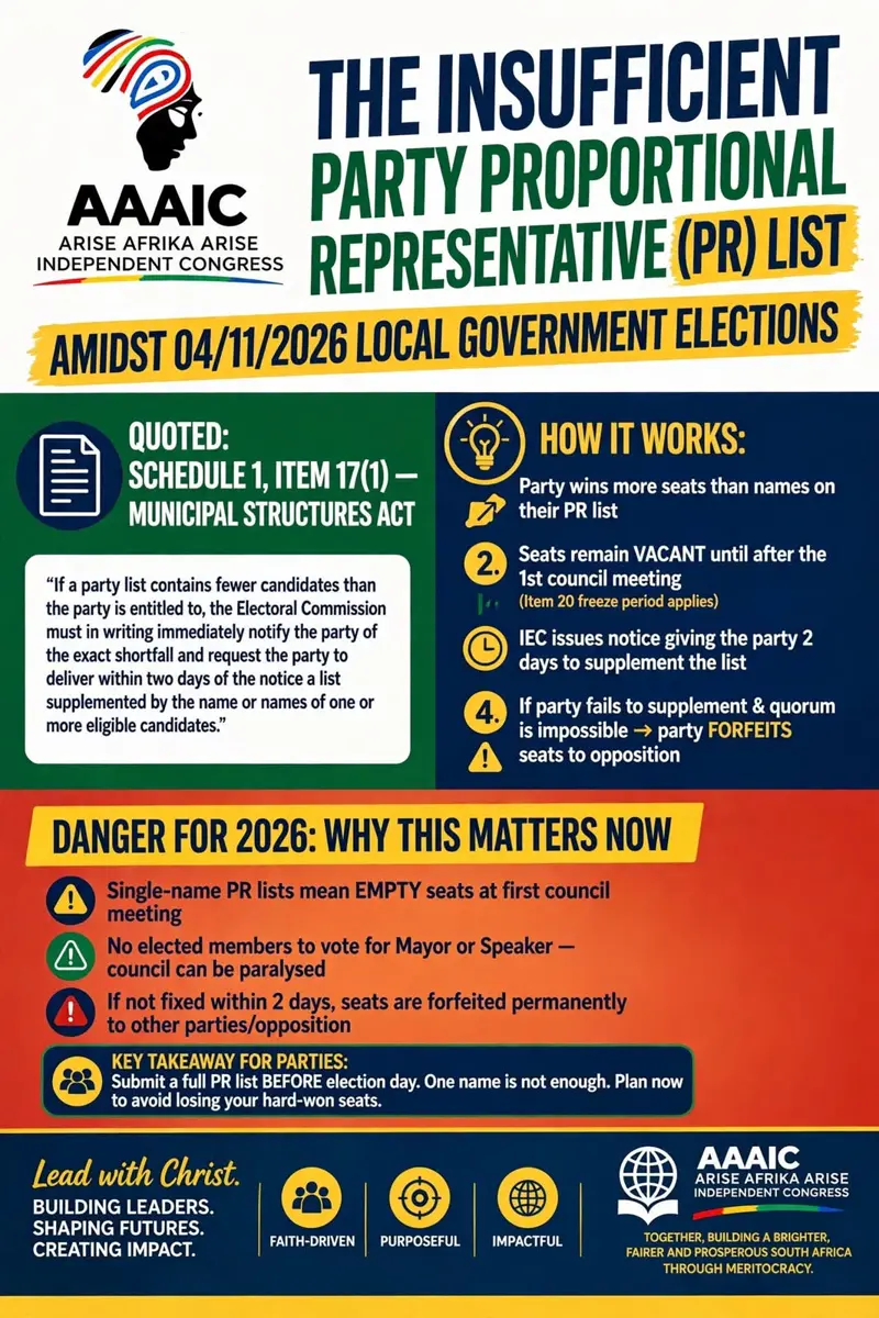 AAAIC poster: The Insufficient Party Proportional Representative (PR) List