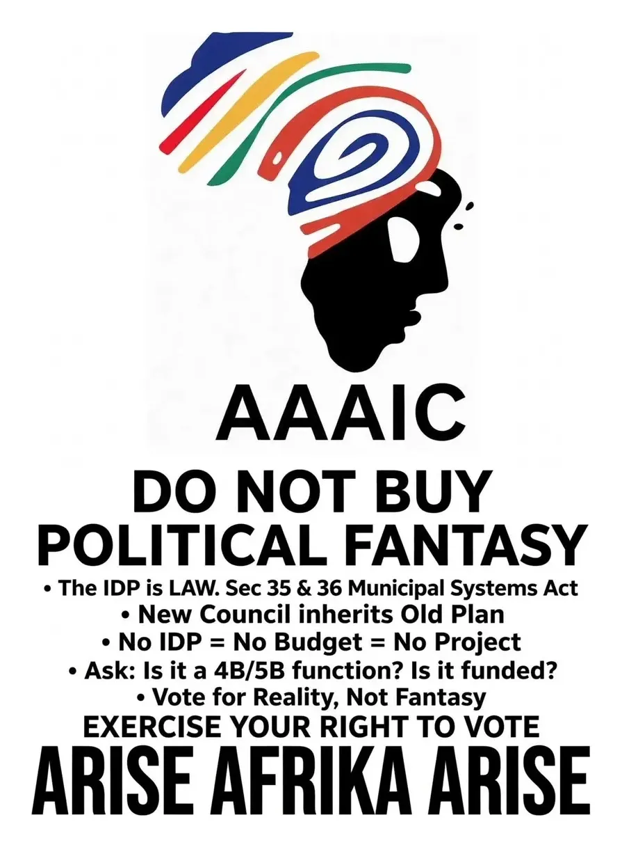 AAAIC poster: Do Not Buy Political Fantasy — Vote for Reality